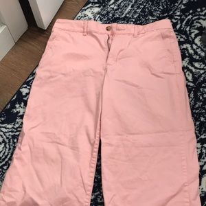 Wide Leg Crop Pink Pants